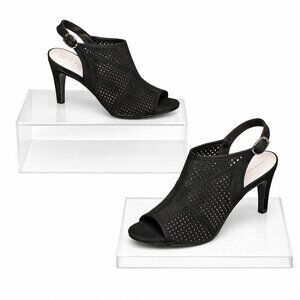 KELLY & KATIE Eliassi Black Cage Heels Sandals 11